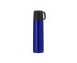 Thermos inox avec couvercle 500ml et fonction gobelet 130 ml couleur bleu