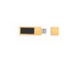USB en bambou avec fermeture magnétique et zone de marquage lumineuse couleur marron clair