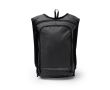 Sac à dos en RPET avec bande réfléchissante et double fermeture éclair couleur noir