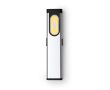 Lampe torche double ultra-plate avec aimant et clip, 3 intensités couleur argenté