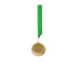 Médaille métallique avec ruban en polyester et mousqueton Ø 7 cm couleur vert