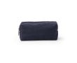 Trousse en velours côtelé avec fermeture éclair et doublure intérieure couleur bleu marine