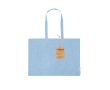 Sac en 100% coton recyclé à longues anses 220g/m² couleur bleu ciel