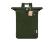 Sac à dos roll-top en toile 100% recyclée avec une fermeture à boucle couleur vert