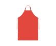Tablier en matériau imperméable avec rubans assortis 320 g/m² couleur rouge
