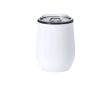 Gobelet thermique en inox avec couvercle transparent 330 ml couleur blanc