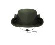 Chapeau en polyester style safari avec cordon ajustable couleur vert