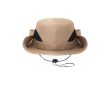 Chapeau en polyester style safari avec cordon ajustable couleur kaki
