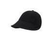 Casquette en polyester à 6 panneaux avec large visière couleur noir