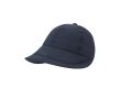 Casquette en polyester à 6 panneaux avec large visière couleur bleu marine