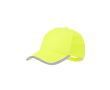 Casquette fluorescente pour enfant en polyester avec fermeture velcro couleur jaune fluorescent