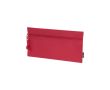 Trousse rectangulaire en RPET avec fermeture éclair assortie couleur rouge