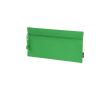 Trousse rectangulaire en RPET avec fermeture éclair assortie couleur vert