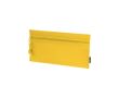 Trousse rectangulaire en RPET avec fermeture éclair assortie couleur jaune