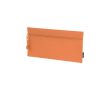 Trousse rectangulaire en RPET avec fermeture éclair assortie couleur orange