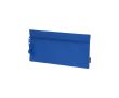 Trousse rectangulaire en RPET avec fermeture éclair assortie couleur bleu