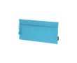 Trousse rectangulaire en RPET avec fermeture éclair assortie couleur bleu ciel