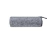 Trousse cylindrique en feutre RPET avec fermeture éclair couleur gris