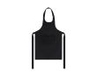 Tablier pour enfants en coton et polyester avec double poche frontale couleur noir