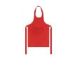 Tablier pour enfants en coton et polyester avec double poche frontale couleur rouge