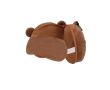 Kit repose-tête et masque de sommeil pour enfant dans un étui ours couleur marron