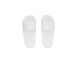 Claquettes souples unies à bride large sur le dessus du pied  couleur blanc