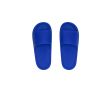 Claquettes souples unies à bride large sur le dessus du pied  couleur bleu