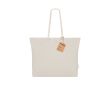 Sac en coton recyclé avec soufflet et anses en coton 220 g/m² couleur naturel