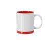 Tasse en céramique avec détails colorés pour sublimation 350 ml couleur rouge