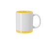 Tasse en céramique avec détails colorés pour sublimation 350 ml couleur jaune