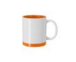 Tasse en céramique avec détails colorés pour sublimation 350 ml couleur orange