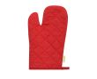 Gant de cuisine en coton biologique recouvert de caoutchouc au dessus couleur rouge