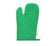 Gant de cuisine en coton biologique recouvert de caoutchouc au dessus couleur vert