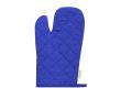 Gant de cuisine en coton biologique recouvert de caoutchouc au dessus couleur bleu