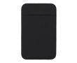 Porte-cartes adhésif pour smartphone en matériau élastique couleur noir