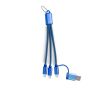 Câbles de charge en matériaux recyclés avec mousqueton pour transport couleur bleu