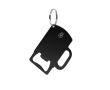 Porte-clés décapsuleur en aluminium recyclé GRS en forme de chope couleur noir