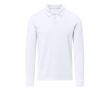 Polo unisexe blanc à manches longues en coton MKT Charlot 220 g/m²  couleur blanc