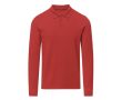 Polo unisexe à manches longues en coton MKT Charlot 220 g/m²  couleur rouge