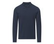 Polo unisexe à manches longues en coton MKT Charlot 220 g/m²  couleur bleu marine