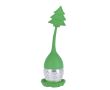Infuseur à thé avec design de Noël en silicone et acier inoxydable couleur vert