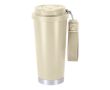 Gobelet à emporter en inox recyclé avec sangle de transport 500 ml couleur naturel