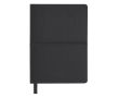 Carnet en cuir synthétique avec bloc-notes intérieur, pages lignées A6 couleur noir