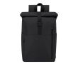 Sac à dos roll top en RPET pour pc portable compatible trolley 15'' couleur noir