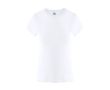 T-shirt en coton pour femme à manches courtes et col rond 150 g/m² couleur blanc
