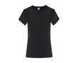 T-shirt femme en coton manches courtes 150 g/m² couleur noir