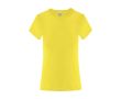 T-shirt femme en coton manches courtes 150 g/m² couleur jaune