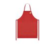 Tablier en coton recyclé avec liens de réglage 180 g/m² couleur rouge