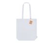 Sac en coton biologique avec soufflet et anses renforcées 270 g/m² couleur blanc