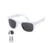 Lunettes de soleil pliables avec protection UV400 et étui couleur blanc